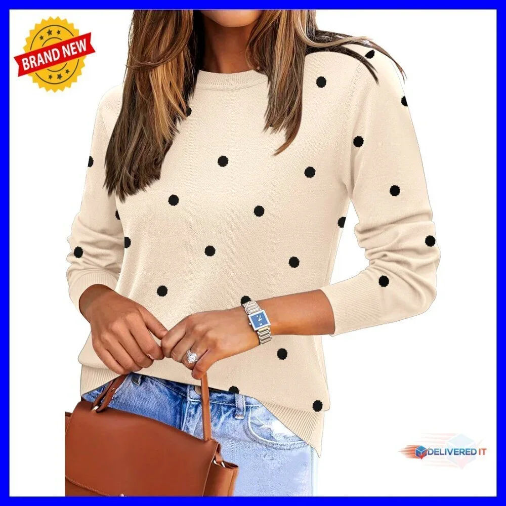 Classic Crew Neck Pullover Sweater Soft Viscose Loose Fit Casual Elegant